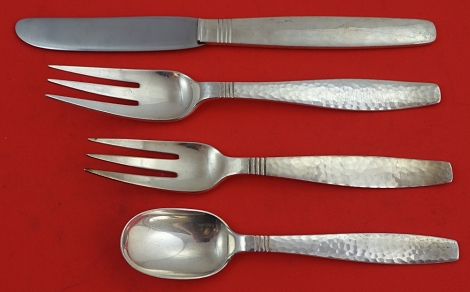Dinner 4-pc Setting availability based on stock listed below - Swedish Modern by Allan Adler - Sterling